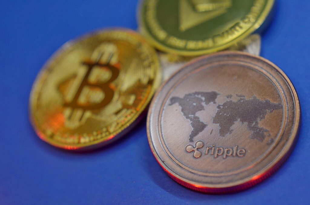 Moeda do Ripple XRP em destaque das principais criptomoedas.